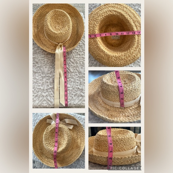 ✨VINTAGE✨ S.F. Green San Francisco SUN ☀️ HAT w/ Cream BOW EUC‼️ - Picture 15 of 15